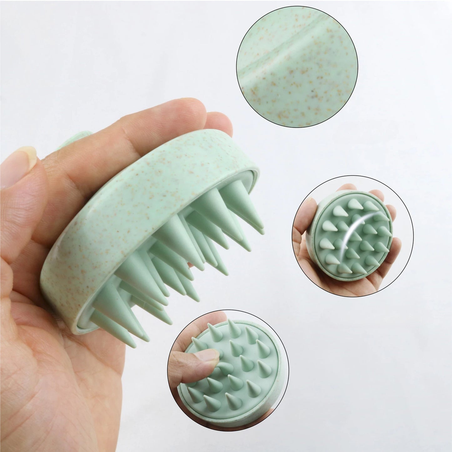 Shemen - Silicone Shampoo Brush Head Scalp Massage Comb